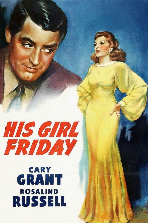 1940 His Girl Friday movie poster