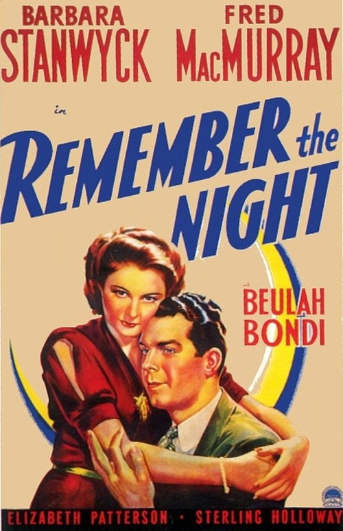 1940 Remember the Night movie poster