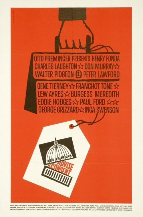 1962 Advise and Consent movie poster